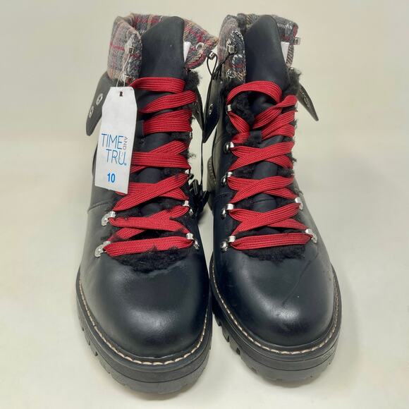 Time and Tru Cozy Mountain Hiking Boots New with Tags Womens Sz 10 83.9=S1494 - Picture 2 of 7